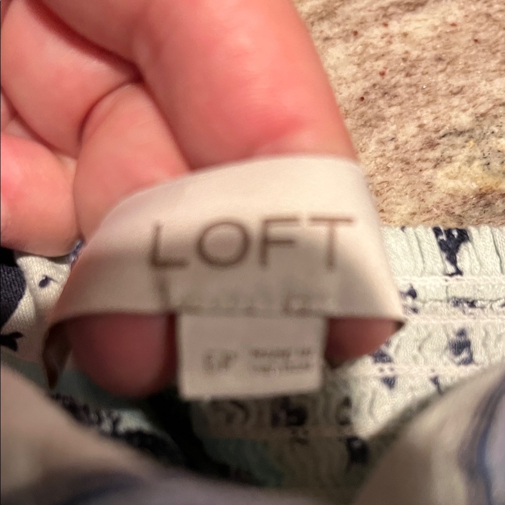 Patchwork Spaghetti Strap Dress, Loft petite 6P - Picture 7 of 8